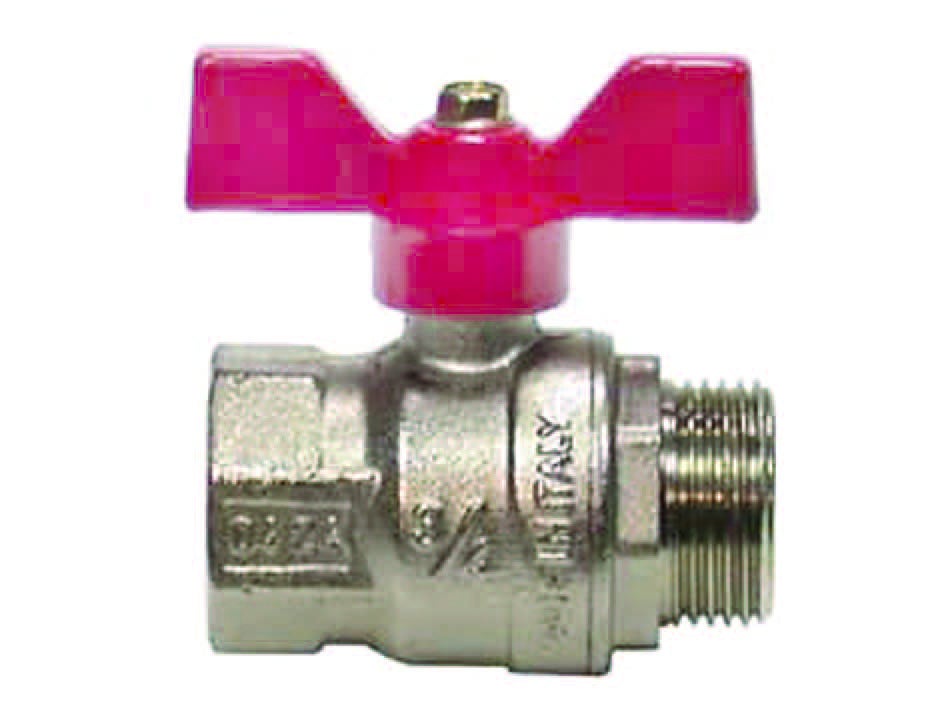 Robinet Vanne Papillon 15 Mm UKDD | Poignée Rouge/Bleue Interchangeable | WRAS Approuvé | Eau Chaude Et Froide