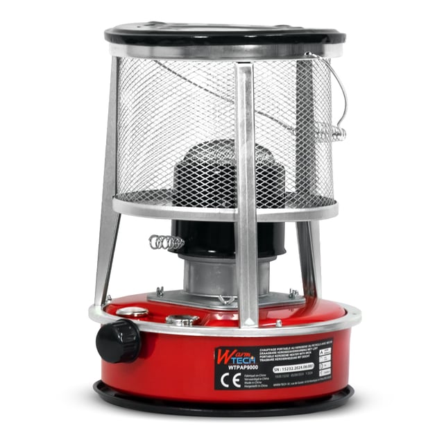 Chauffage au pétrole avec mèche 2600W - 9000Btu/h - Réservoir 4.6L - Warm Tech