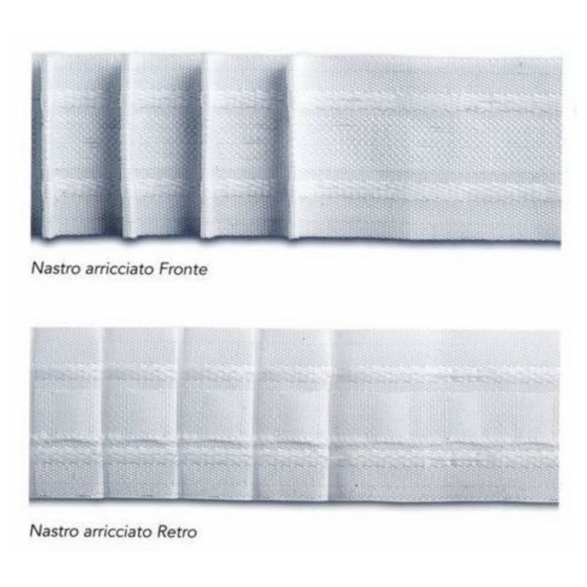 Fettuccia Per Tenda Arricciabile 2 Fili E 2 Tasche - Altezza 6,5CM - Nastro Arriccitenda Vendita al Metro lineare (FET-029) - 2