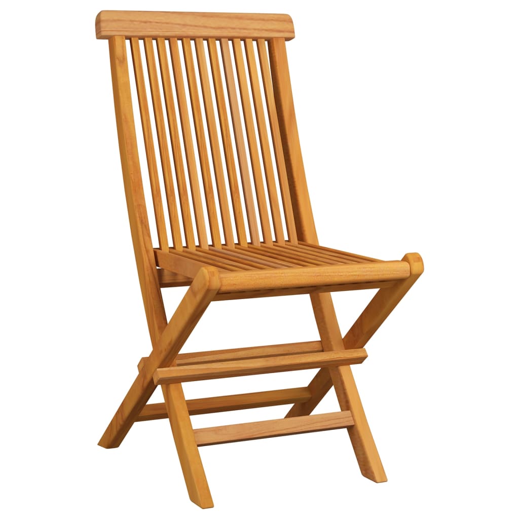 Chaises de jardin avec coussins gris 8 pcs Bois de teck massif - 3