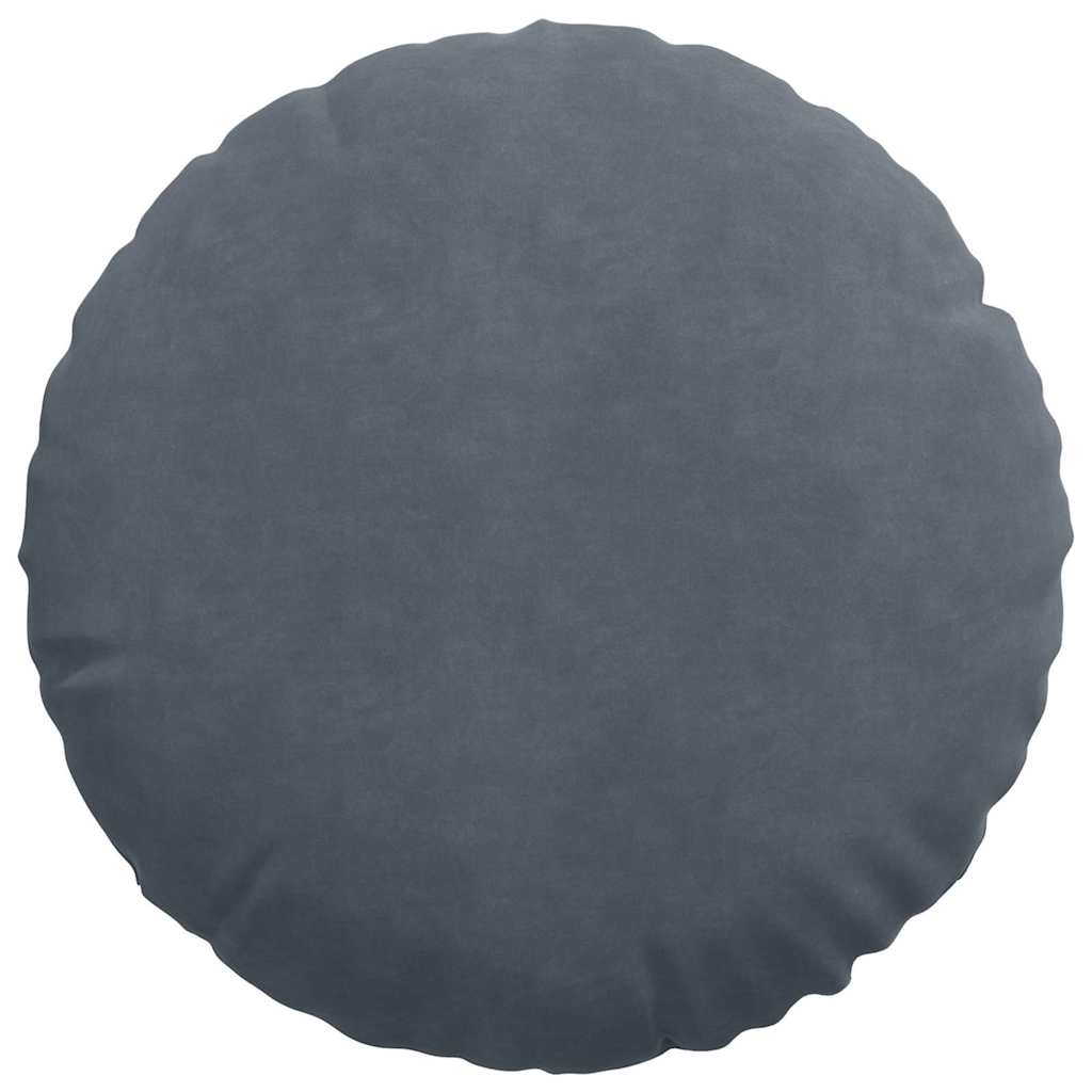 Cojines de asiento, 2 unidades, gris oscuro, Ø 40 x 13 cm, terciopelo - 6