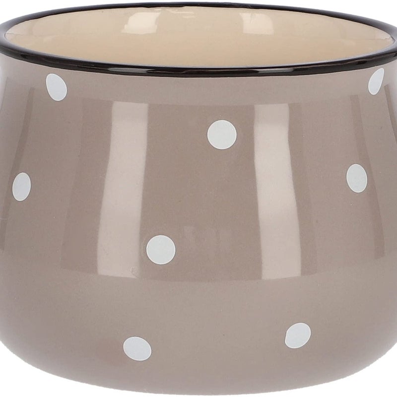 Doniczka osłonka 110mm donica ceramiczna w grochy - KOTARBAU