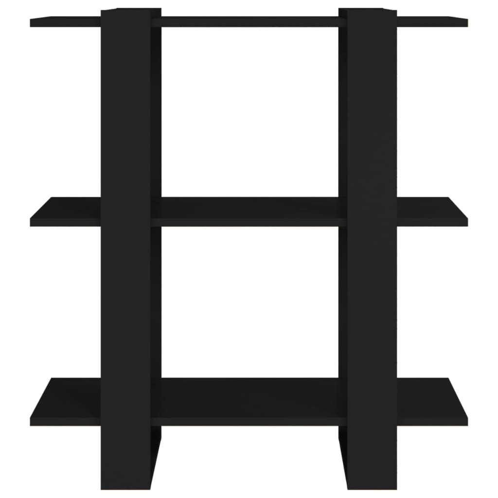 Bibliothèque pour Bureau en bois composite Noir H. 87 x l. 80 x P. 30 cm - 5