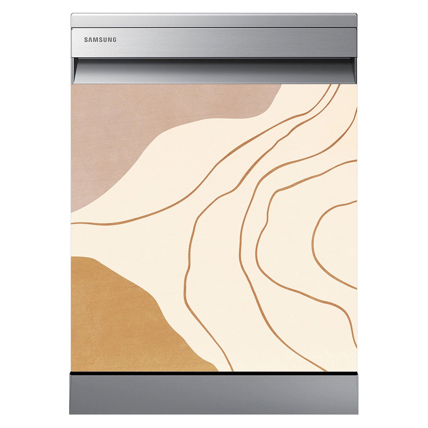Sticker Adhésif Pour Lave-vaisselle – Motif Gris Rafraîchissant – 65x75 Cm – PVC Amovible – Installation Facile - 5