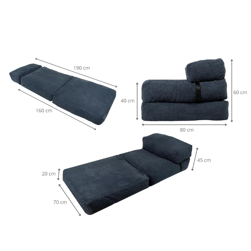 Chauffeuse 1 place - 70 x 190 cm - 5