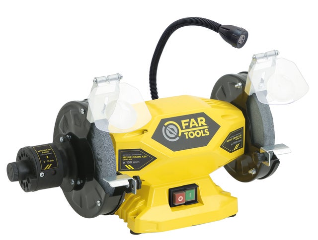 Touret à meuler 400W 2xØ150mm affuteur de forets