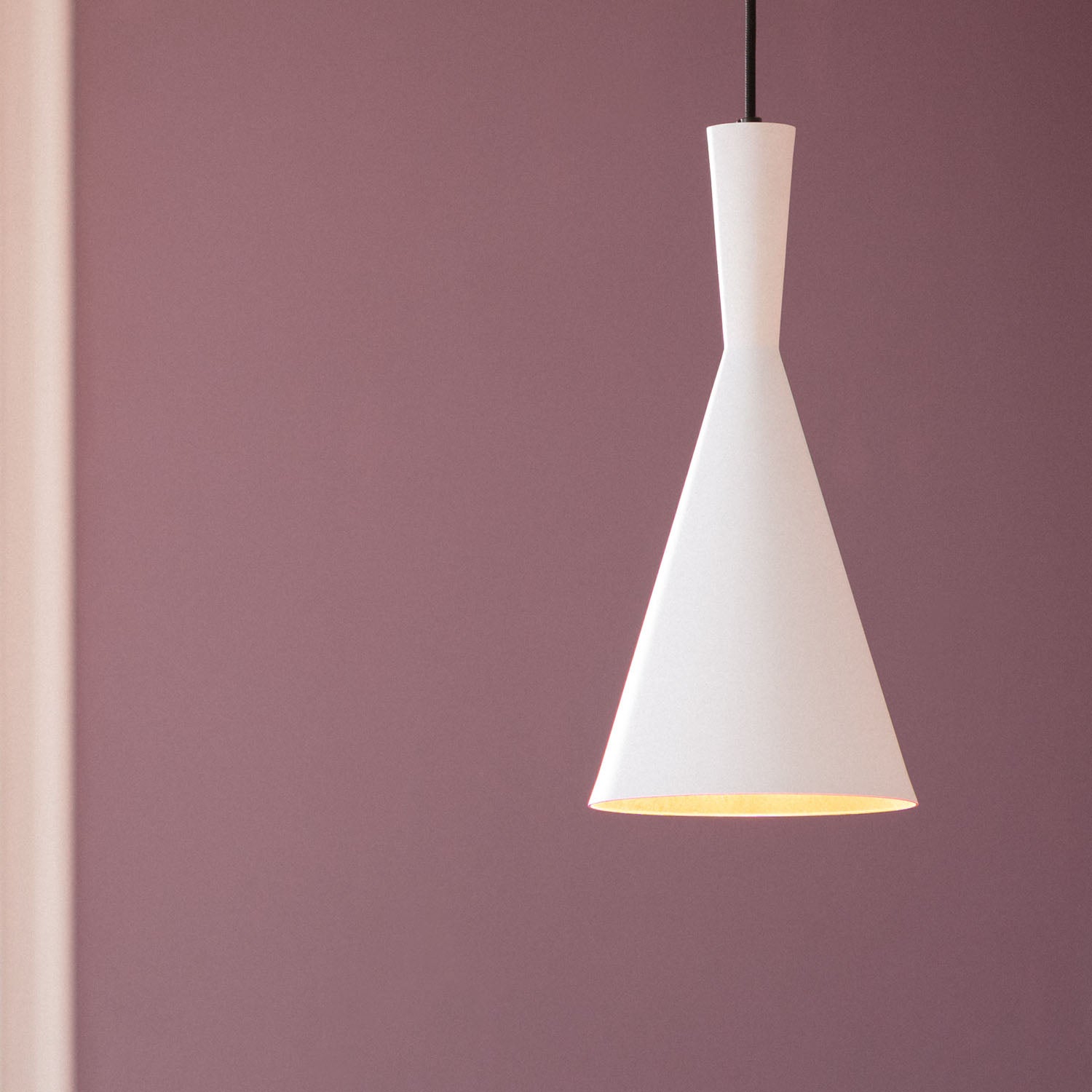 Lustre Suspension Métal Lennon | Conique Vintage Design Années 60 | Compatible Ampoule LED E27 | Aluminium Durable | Réglable en Hauteur, - 4