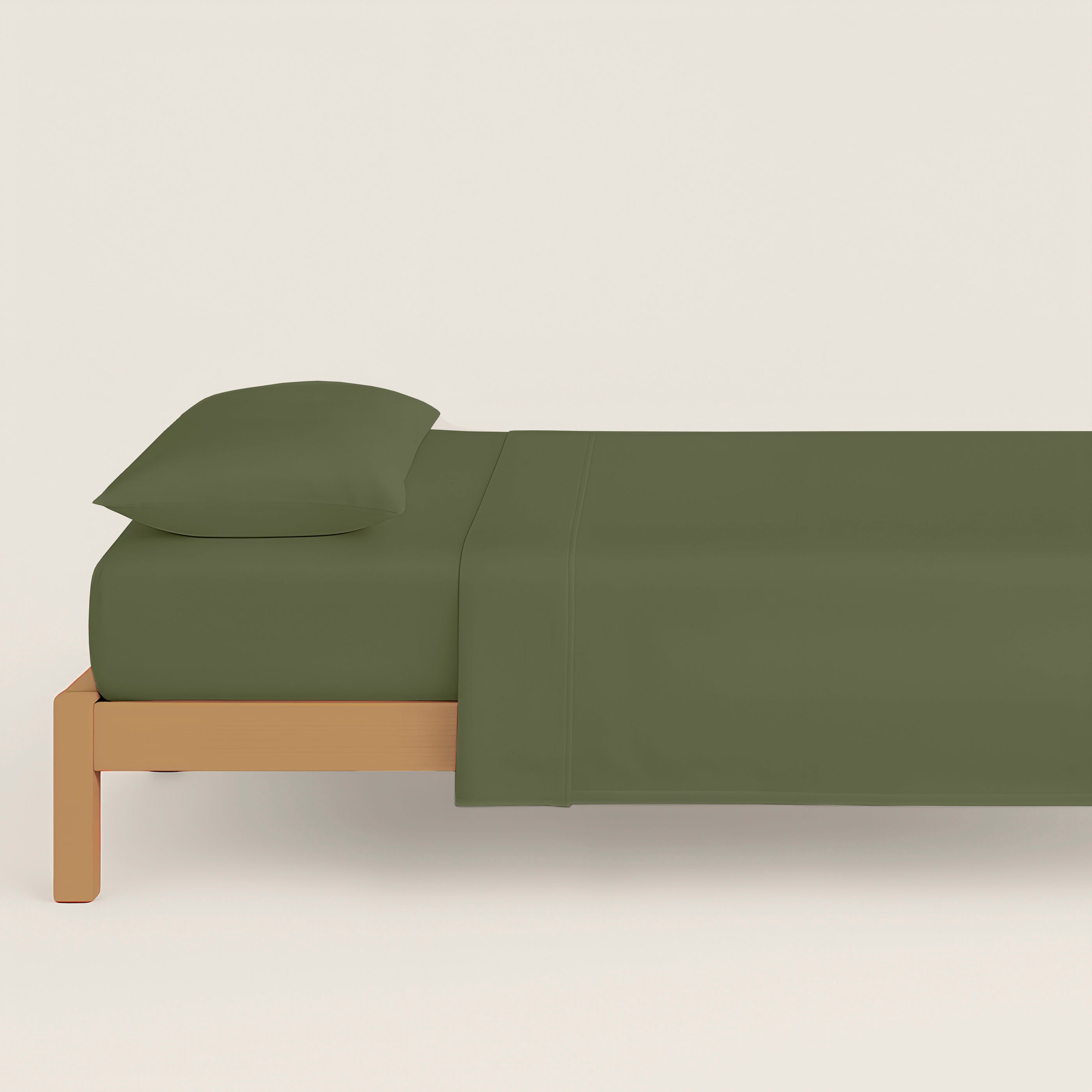 NATURALS - Housse de Couette Unie Lit 90 - Fermeture avec Boutons - 100% Coton - Inclut 1/2 Taies d’Oreiller - VERT BOUTEILLE - 2
