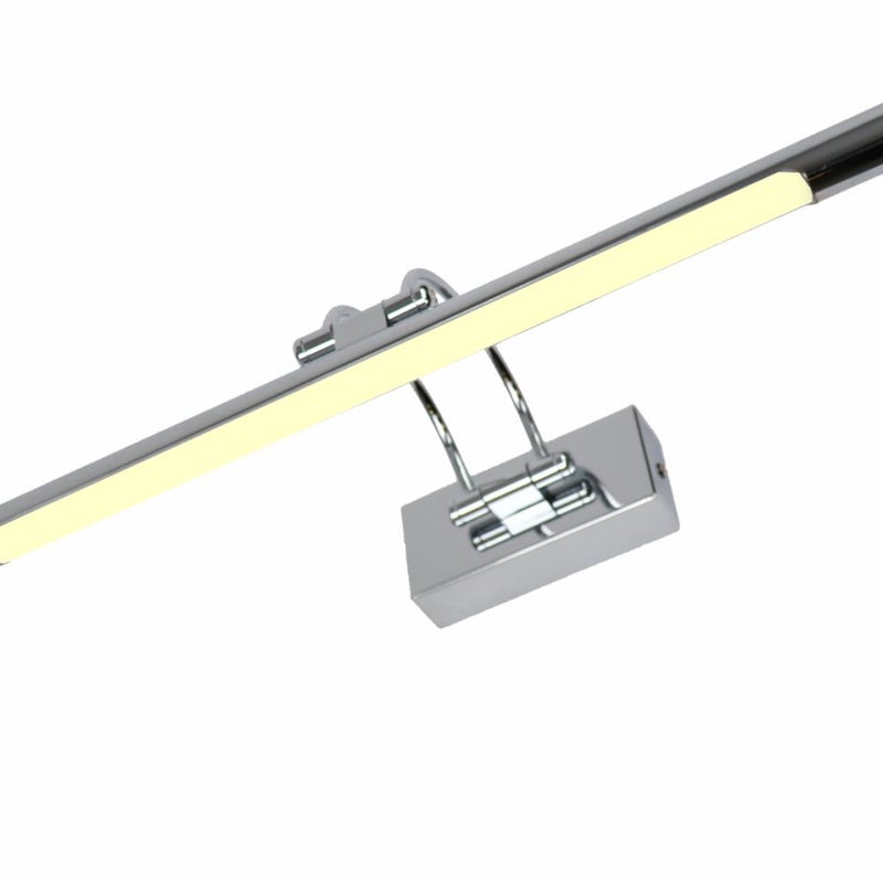 Lampa ścienna LED o mocy 9 W do oświetlania obrazów, luster, murali itp., ciepłe światło 3000K, jasny chrom, przegubowy i obrotowy. 50cm