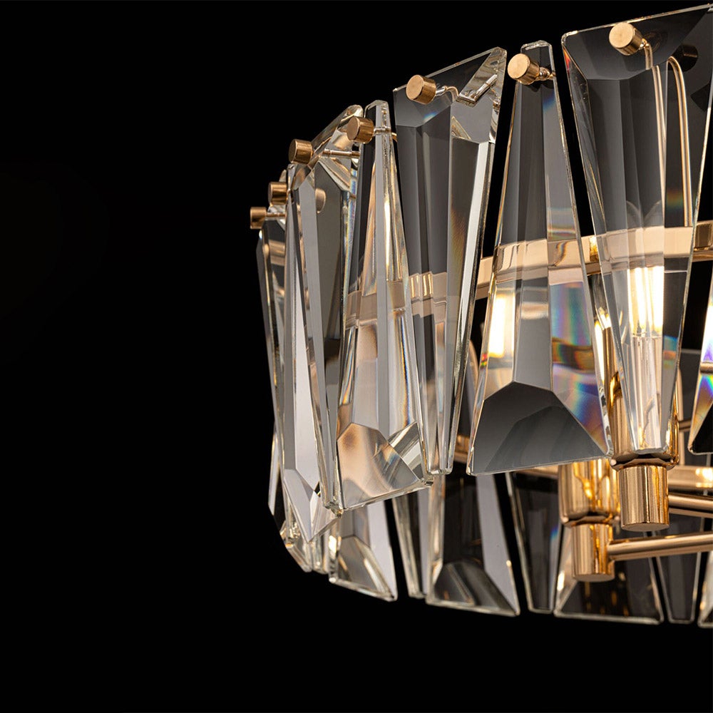 Puntes Lustre Ampoule de style classique 60 watts Métal Cristal transparent K CRI pour salon, bureau, cuisine, café doré E14 Maytoni - 4
