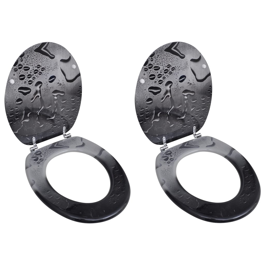 Maison exclusive - asientos de inodoro con tapas 2 uds mdf agua