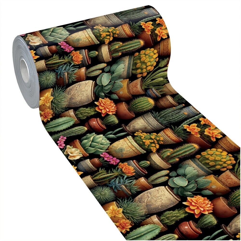 Alfombra de cocina pvc 51x450 cm suave antimanchas no se deshilacha impresión digital lavable plantas suculentas cactus