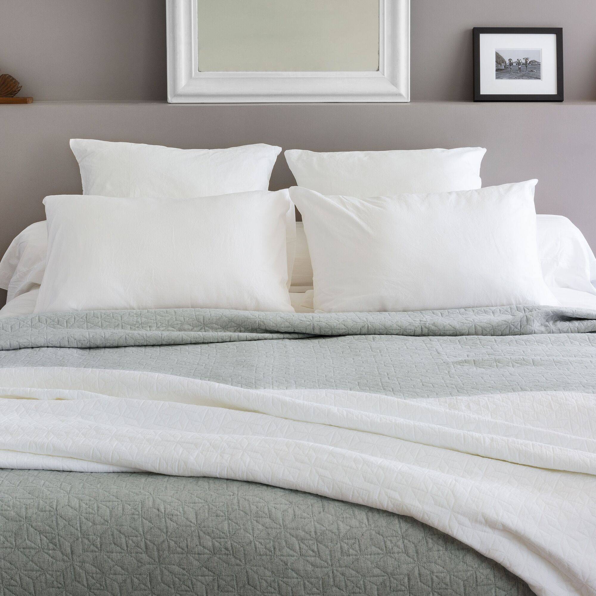 Dessus de lit coton jacquard Guethary TOISON D'OR-250 x 270 cm-Blanc - 2