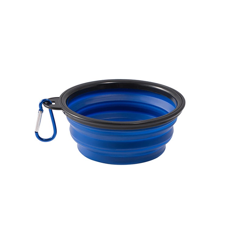 Składana miska dla zwierząt, niebieska, 13 x 13 x 5,3 cm, 1 sztuka, mała, 350 ml, do miski dla kota i psa