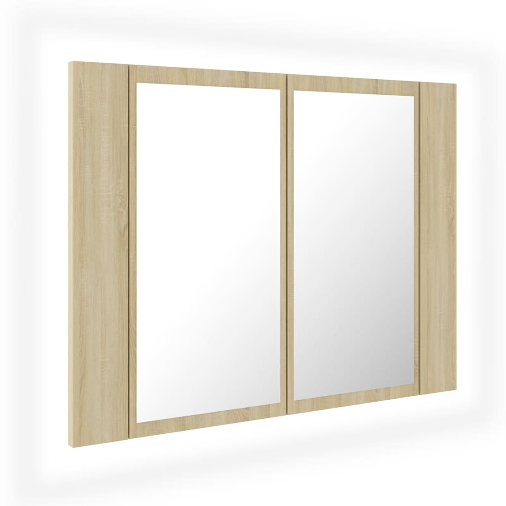 Armoire à Pharmacie Miroir Mepplzian Avec LED – 60x65 Cm, 5 étagères, Blanche