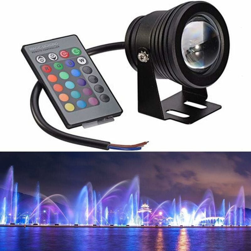 Luces LED Subacuáticas Para Estanques, Foco Empotrado De Acero Inoxidable Impermeable IP68, Luces RGB Que Cambian De Color Con Control Remoto Para Fuentes De Jardín Y Estanques