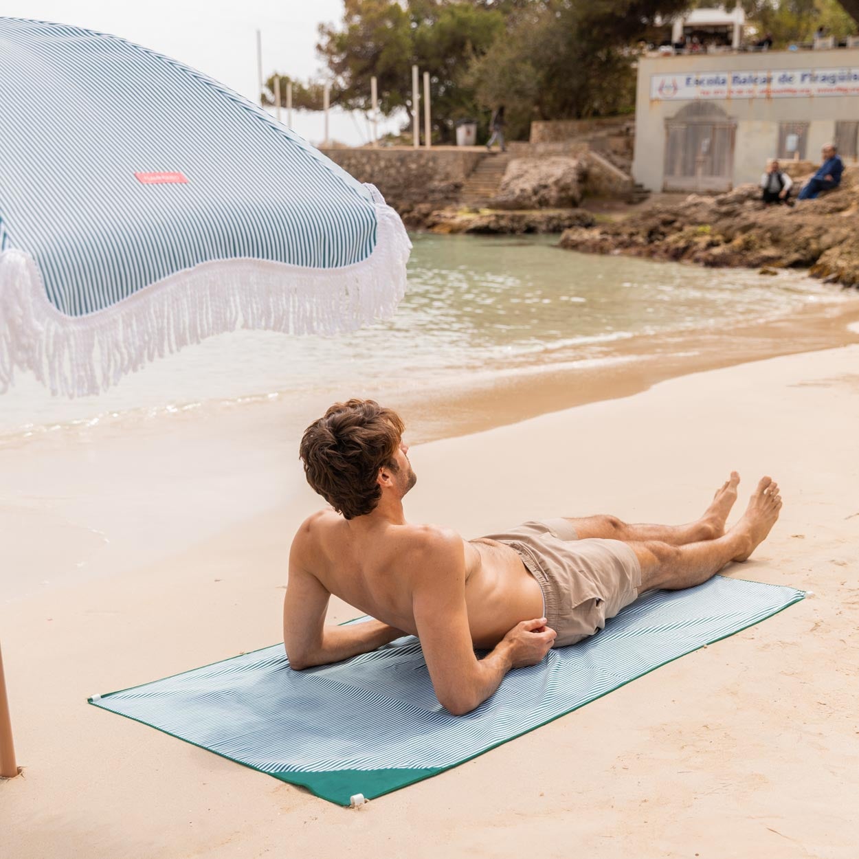 Flamingueo Serviette Plage Piscine Microfibre 180x90cm Vert - 2