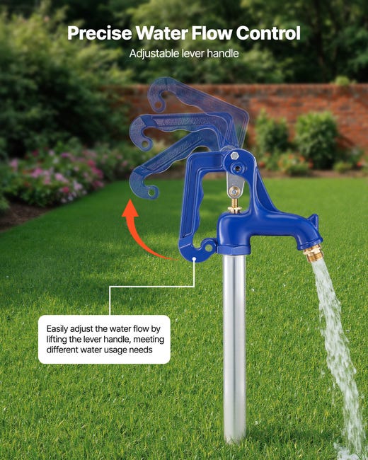 VEVOR Idrante da Giardino Antigelo, Rubinetto Antigelo 1295 mm con VEVOR Idrante da Giardino Antigelo, Rubinetto Antigelo 1295 mm con