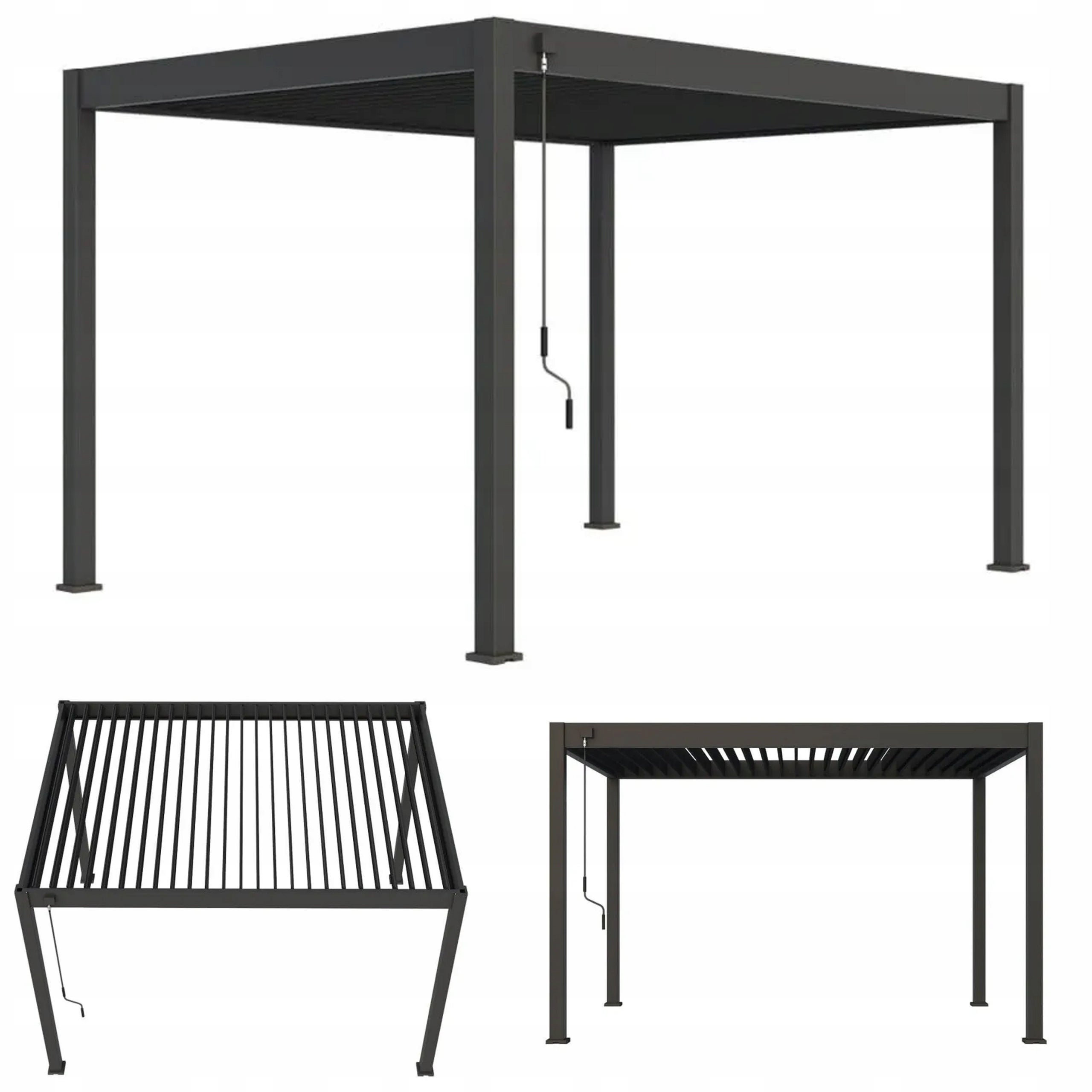 Pergola Zadaszenie Ogrodowa na Taras ELEGANCE 3x4 Antracyt Gutroof 1 szt