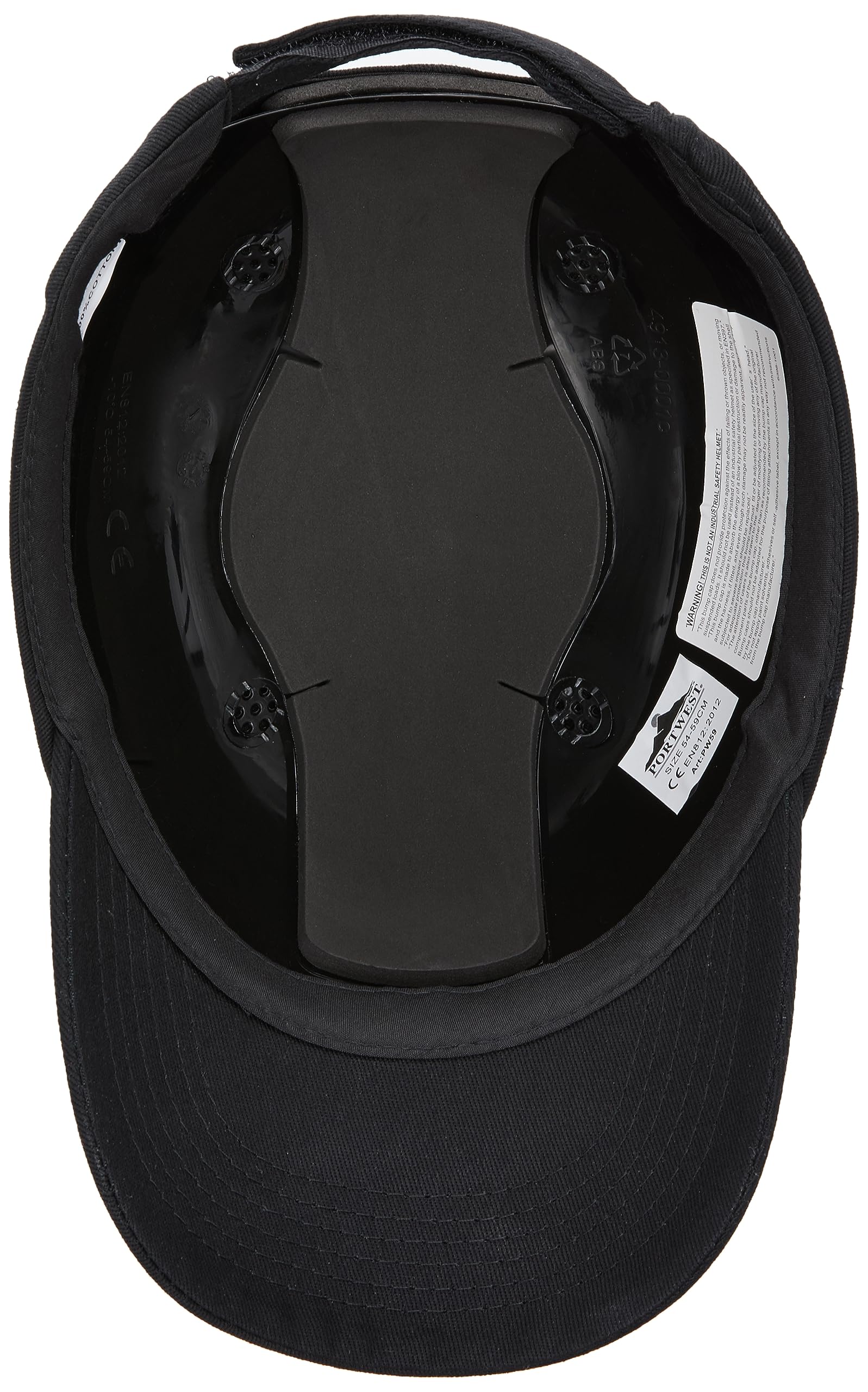 Casquette Anti Heurt Portwest Noir Unique - 3