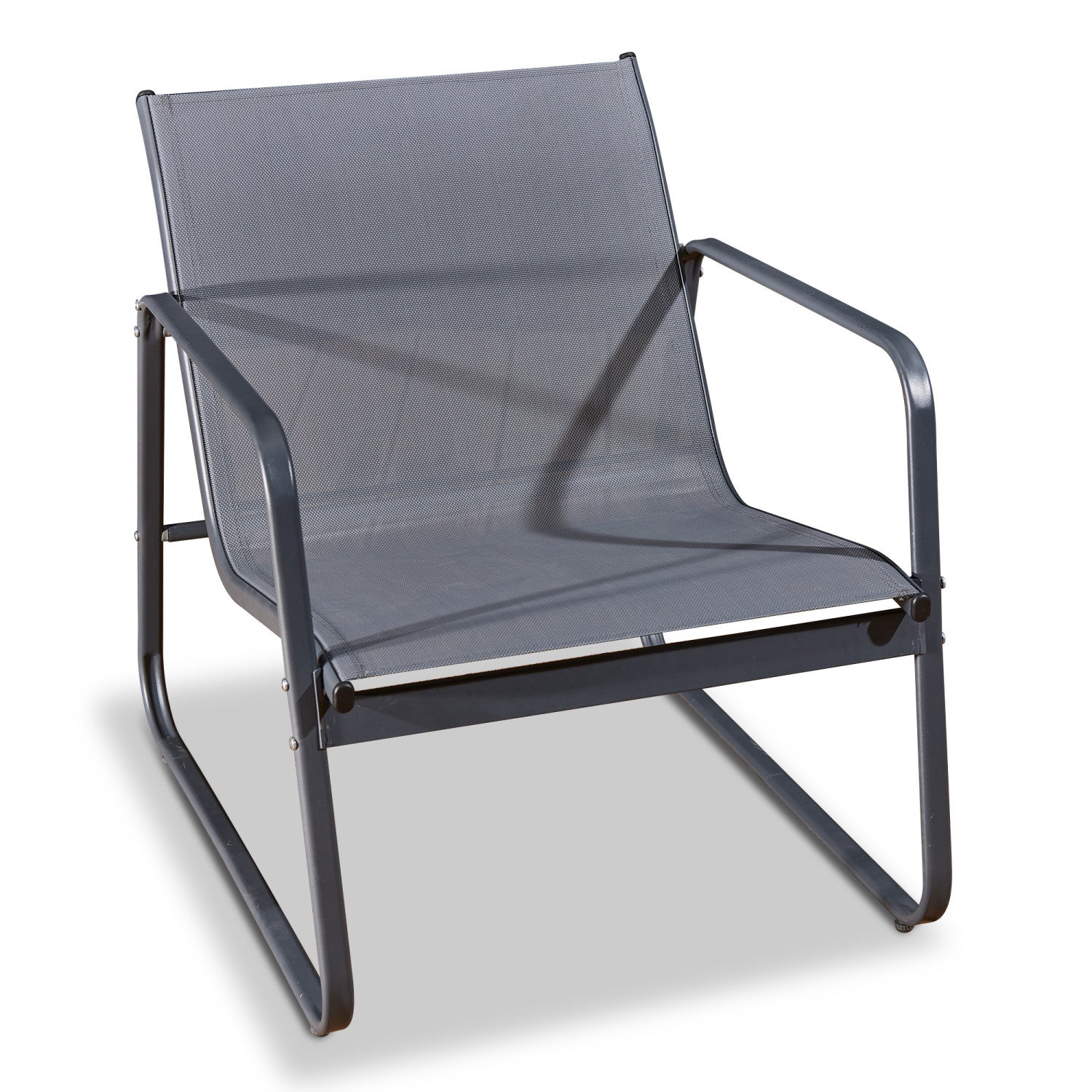 Salon de jardin 4 places en textilène et acier - Gris et Noir - ANNECY - IMS Garden - 5