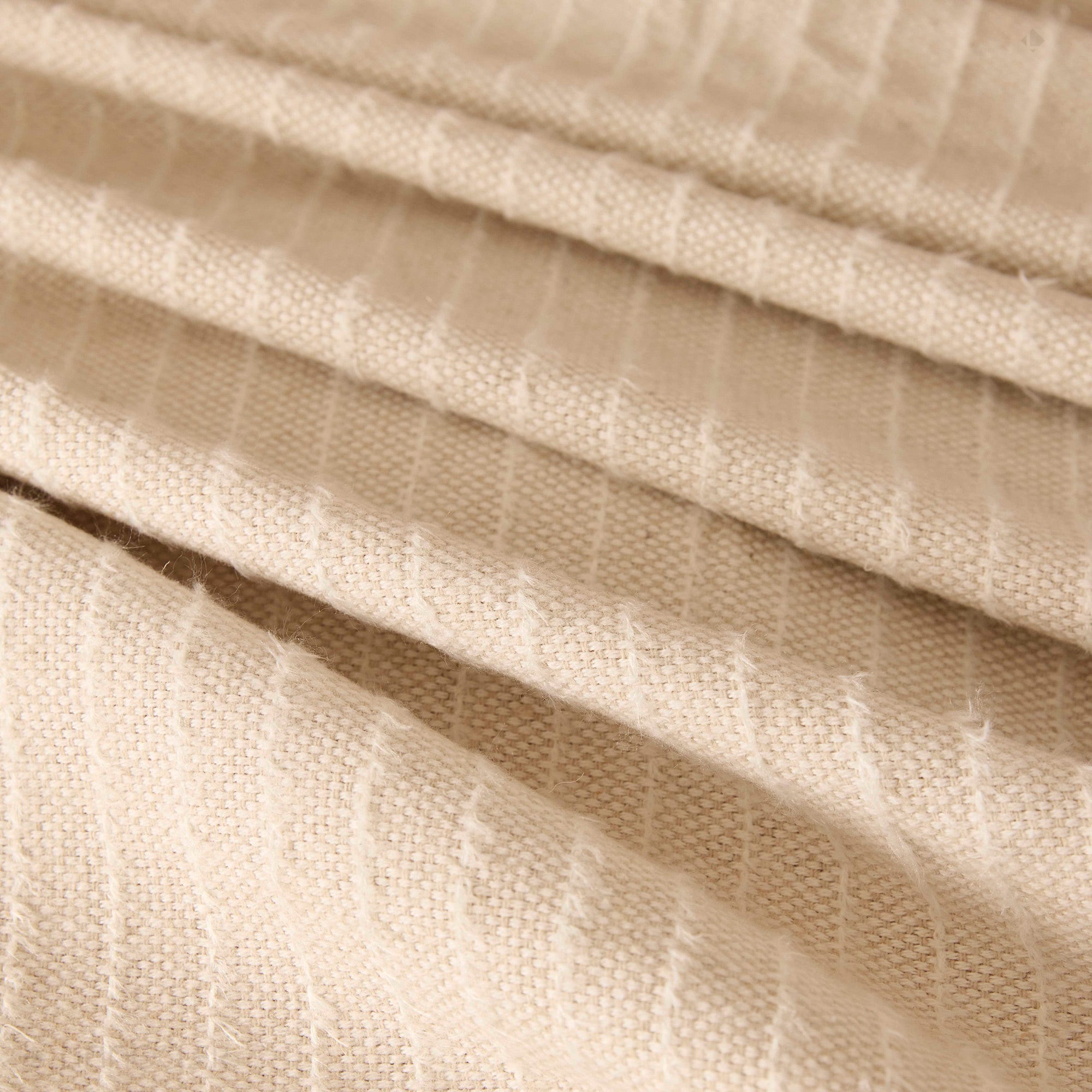 Dessus De Lit Coton Et Lin Mélangés CABOURG Naturel 180x250 Cm