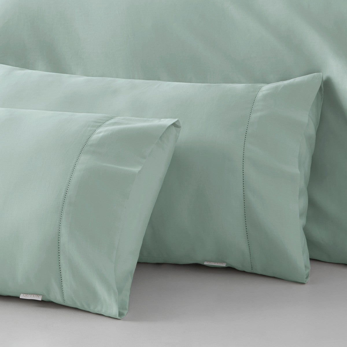 Funda almohada algodón orgánico hielo v - 45x80 cm (2 ud)