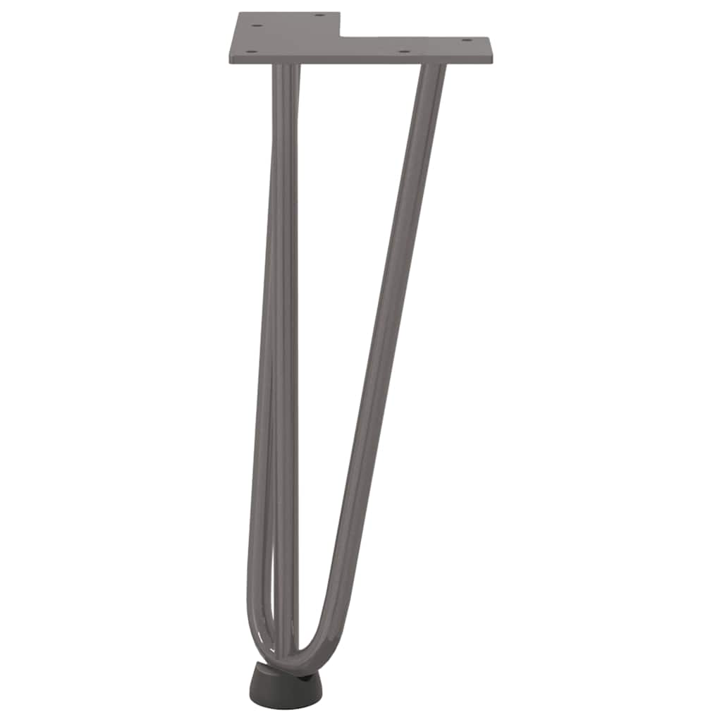 Pernas de mesa em gancho 4 peças aço maciço aço natural 30cm - COMFORTXL - 5