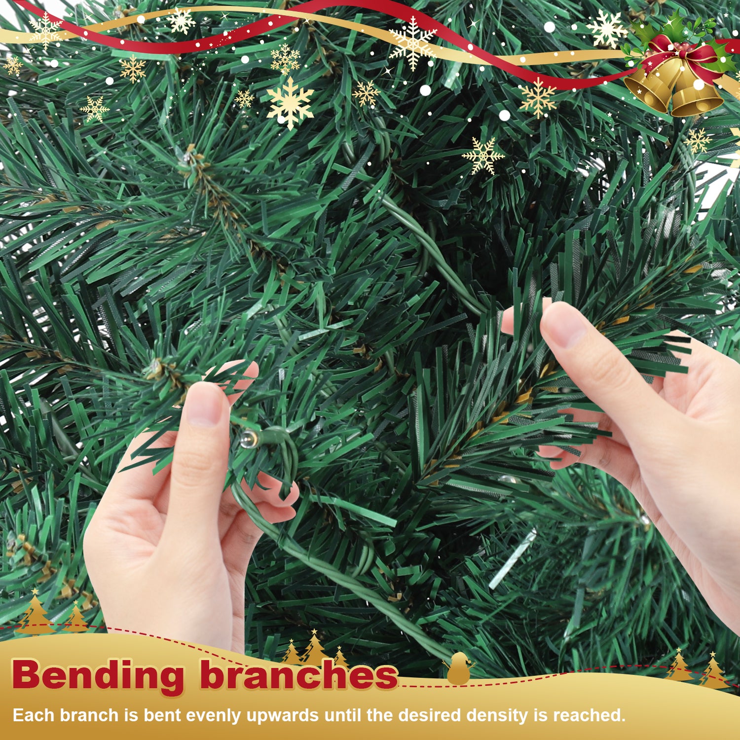 Árbol de Navidad Xmas Christmas 180cm con LED blanco cálido - 3