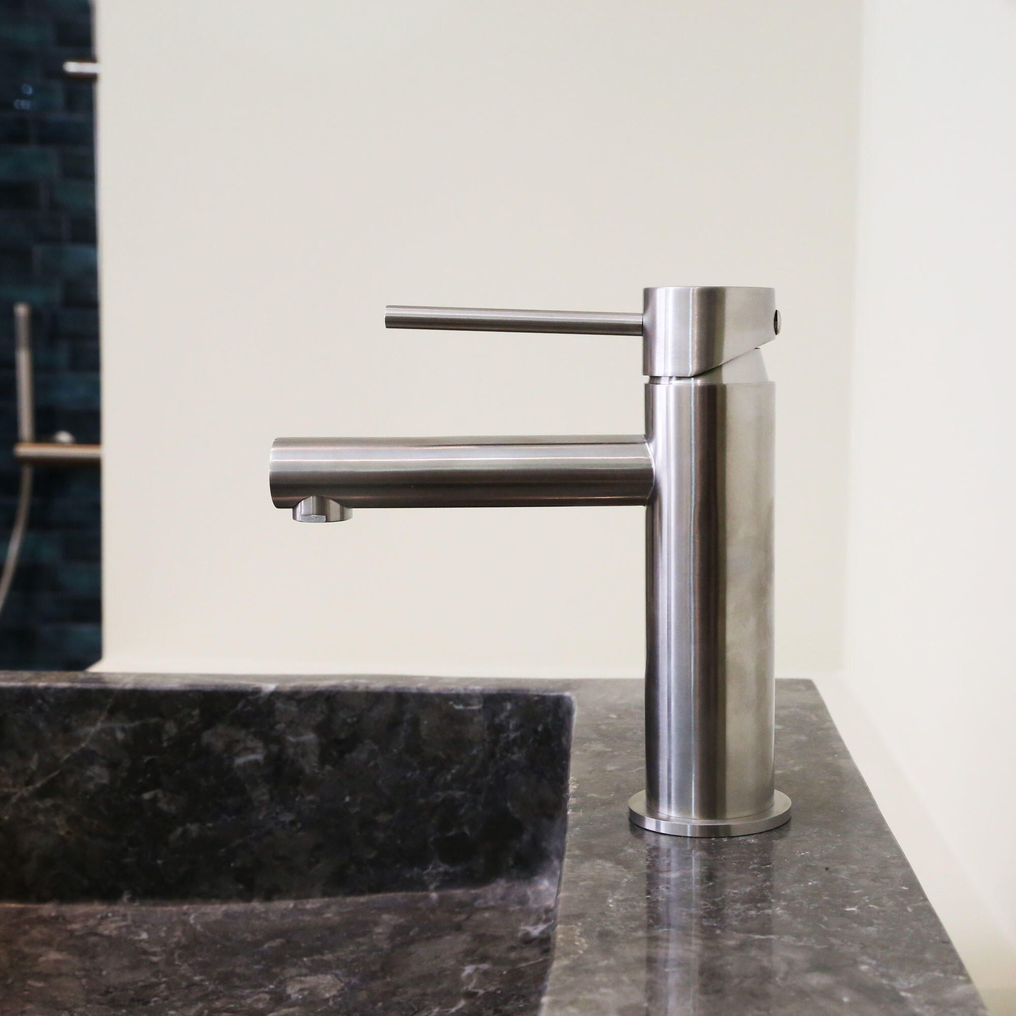 Miscelatore per lavabo in acciaio inox spazzolato M, Envol, ESSEBAGNO - 4