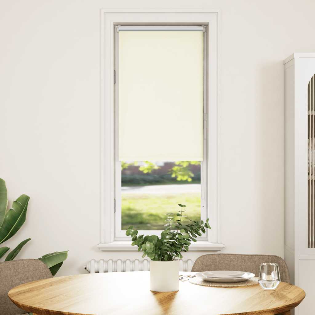 Roleta zaciemniająca Off White 50x130 cm Szerokość tkaniny vidaXL