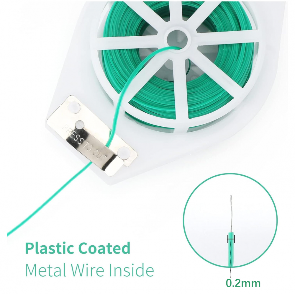 100M Ligatures pour Plantes 2 Pièces Fil de Jardinage Polyvalents Attaches de Jardin Plantes de Jardin Ties pour Arbres et Plantes - 6