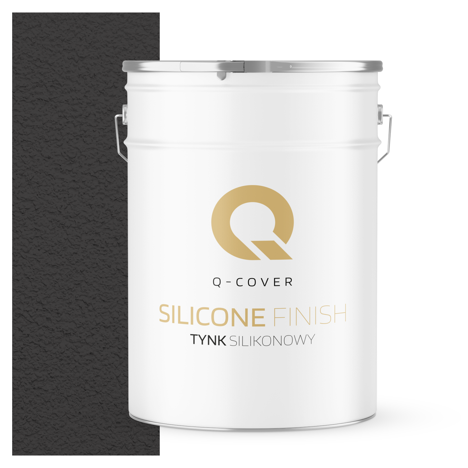 Tynk Silikonowy Elewacyjny Baranek 1.5mm Q-Cover Czarny F268 25KG