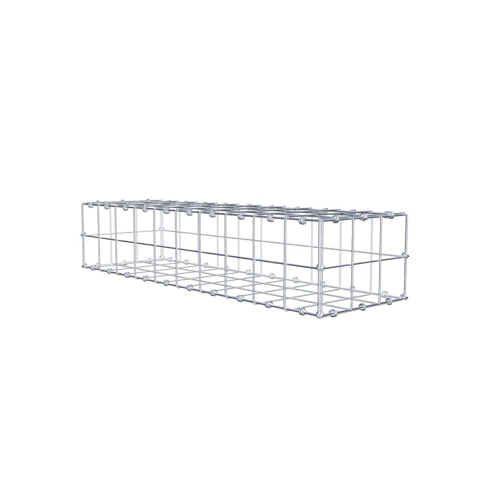 Gabion 100 cm x 20 cm x 30 cm (dł. x wys. x gł.), rozmiar oczek 10 x 10 cm, pierścień spiralny