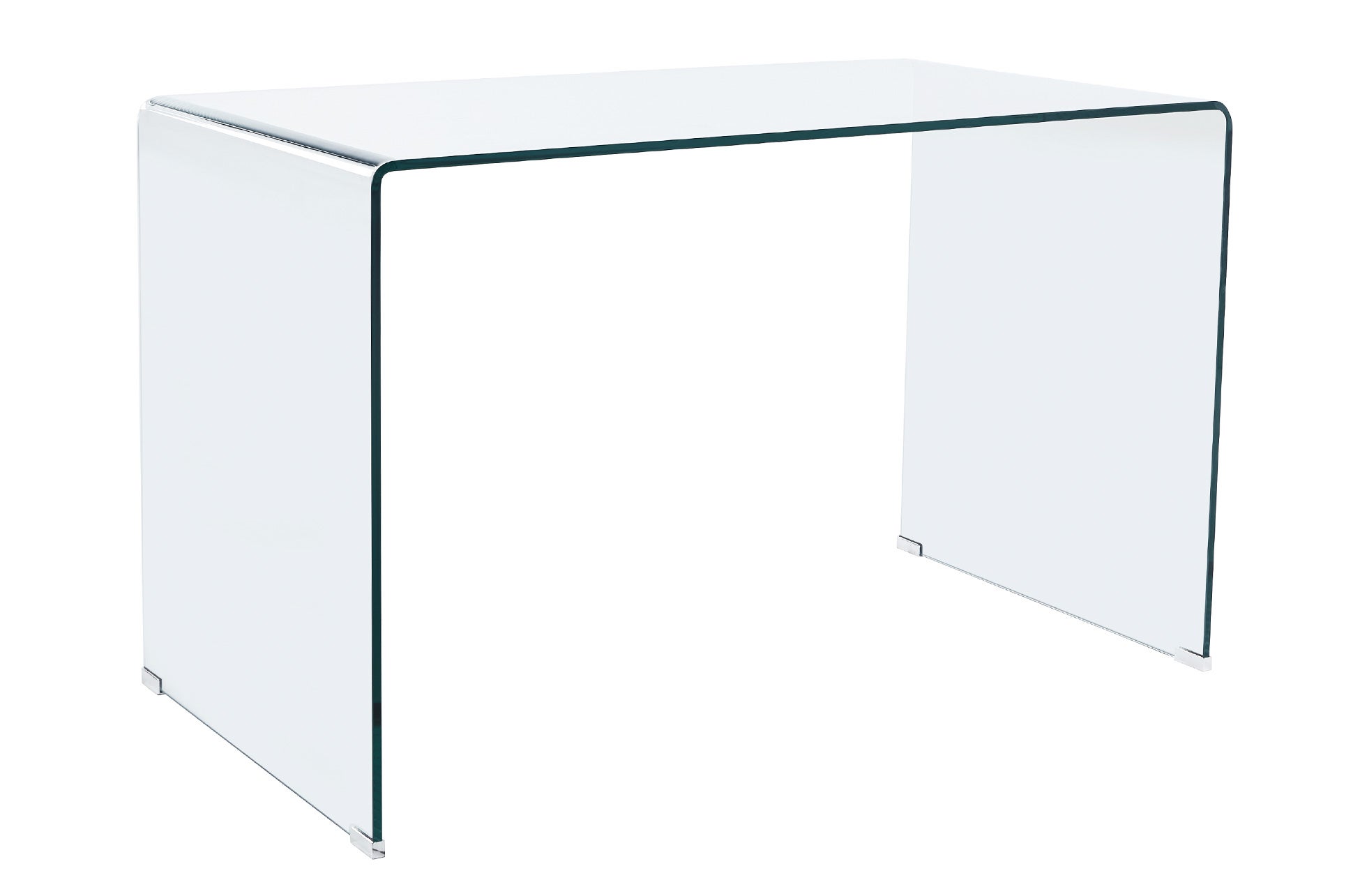 Table De Bureau Rectangulaire En Verre - Longueur 120 X Profondeur 70 X Hauteur 74 Cm - 2