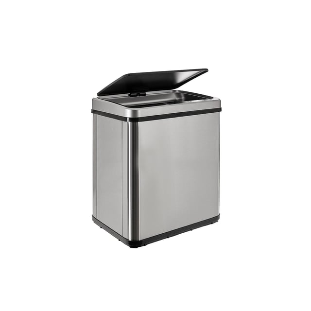 Poubelle intelligente avec ouverture automatique ou contact manuel, 30 l, hauteur : 55,5 (x35,5 x 26), gris.