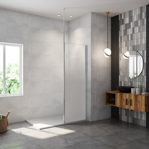 Schulte barre de stabilisation noir 80 cm, fixation au plafond, pour Schulte paroi de douche verre 5 à 8 mm, béquille de renfort universel à raccourcir