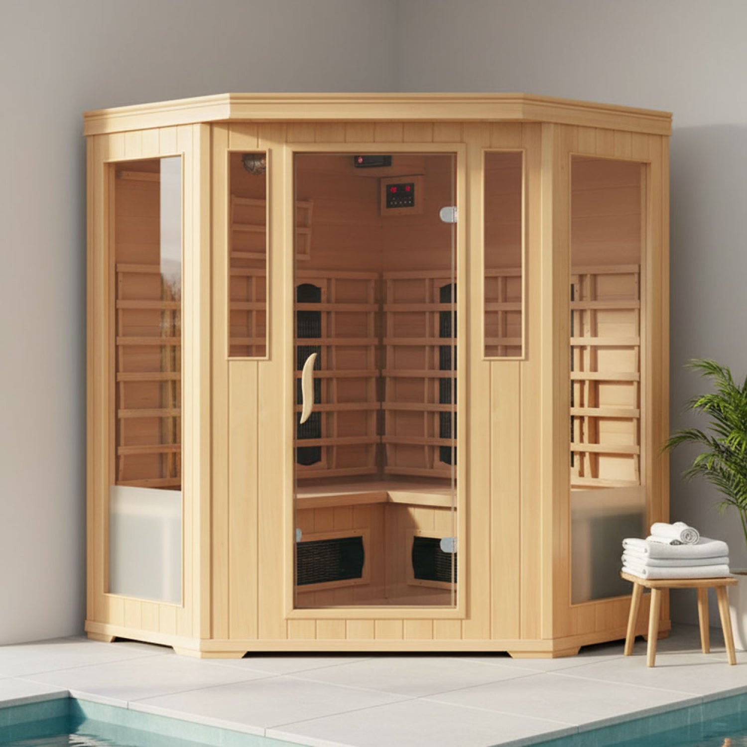 Cabine de sauna luxe infrarouge 3-4 places NARVIK - 2