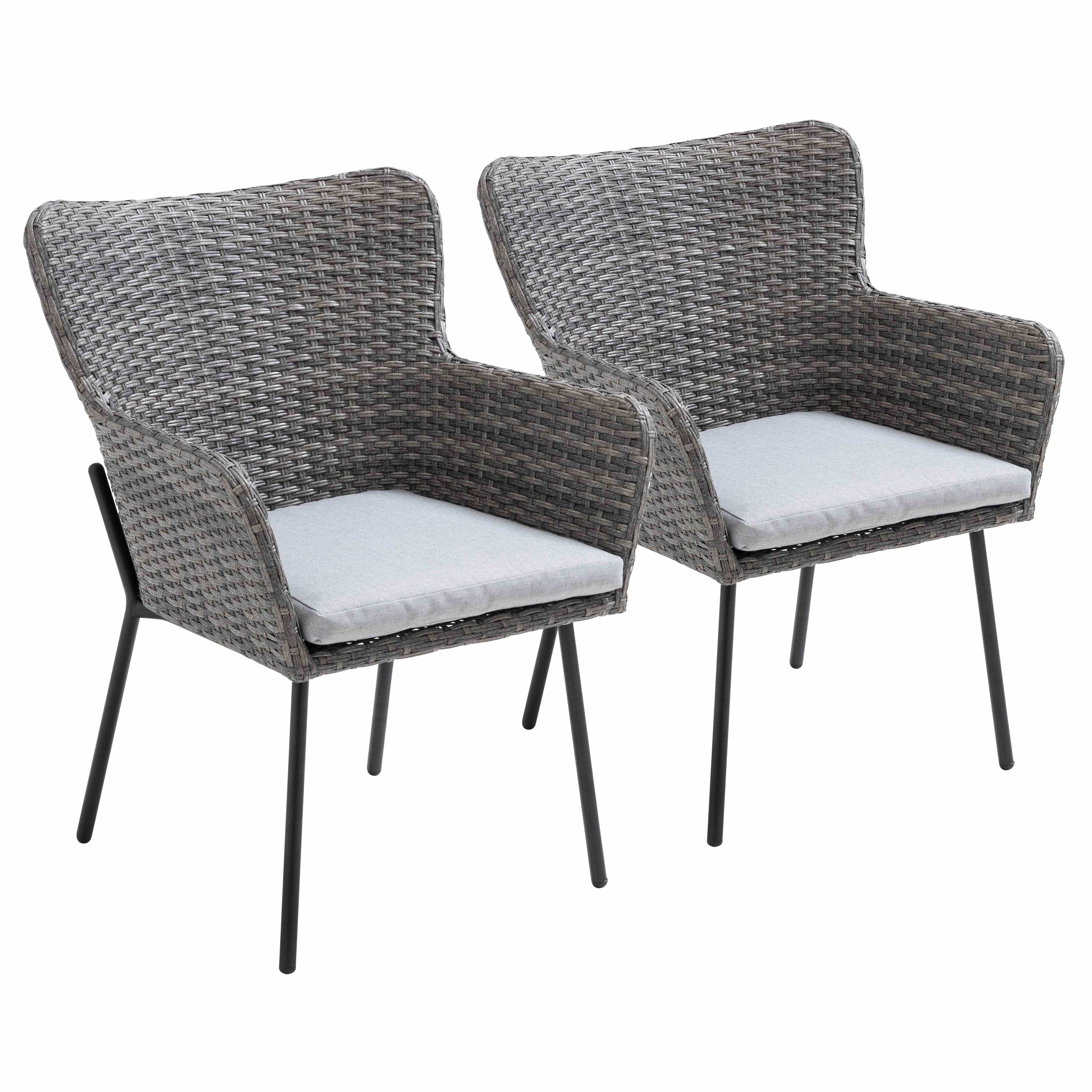 Lot de 2 fauteuils de jardin rond en osier - 2