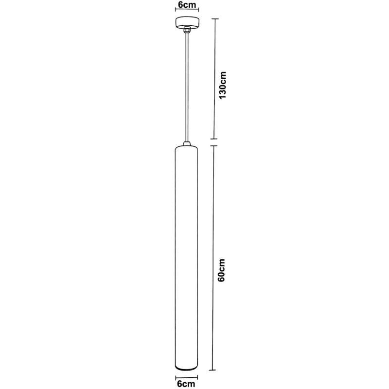 Luminaire Suspendu GU10 IP20 60cm NOIR - SILAMP - 5