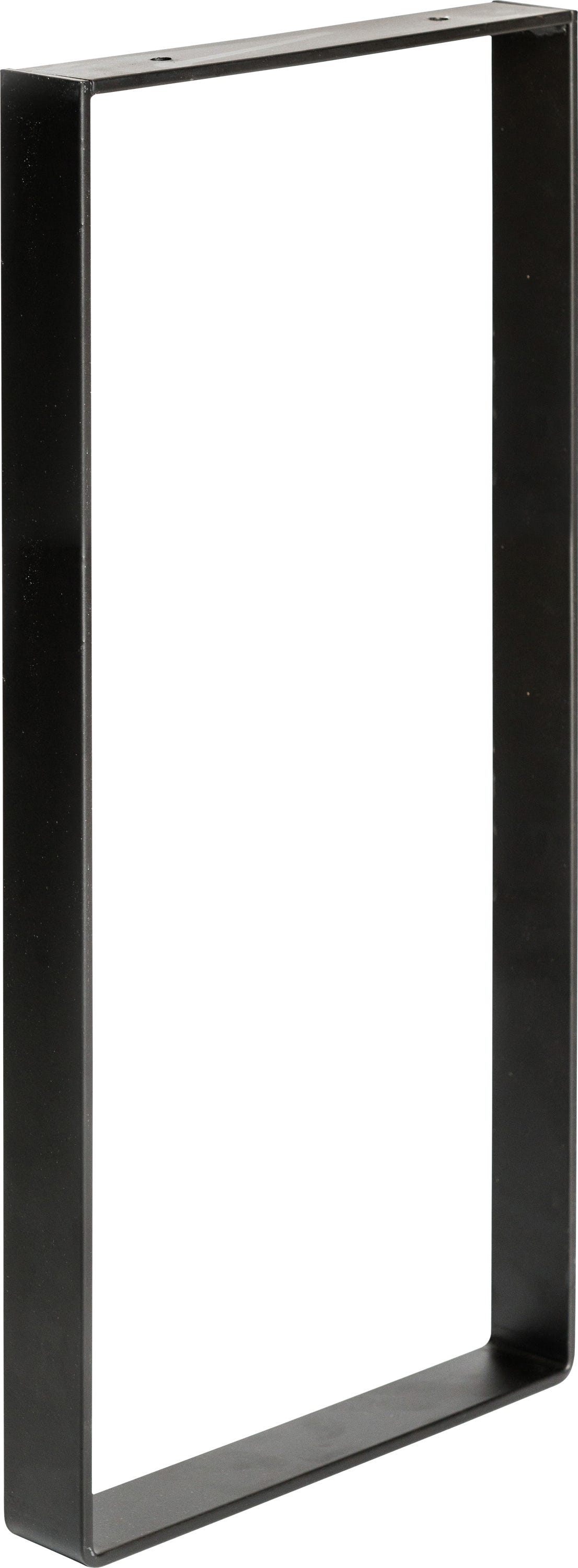 Pied meuble rectangle fixe acier mat noir, 40 cm - 2