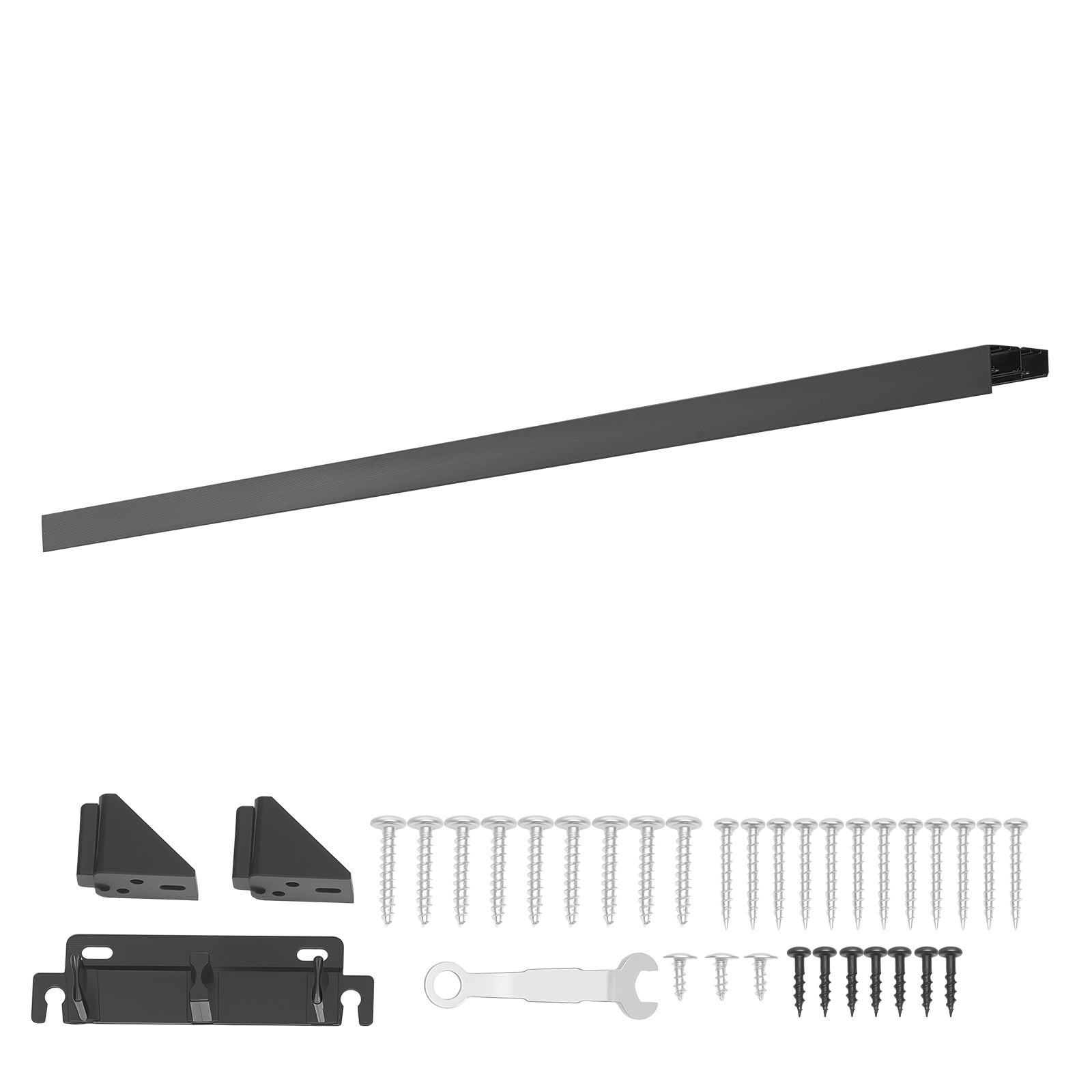 Kit de herrajes para puertas correderas paralelas succebuy, sistema de puerta de armario con rieles dobles de 72 pulgadas en aleación de aluminio