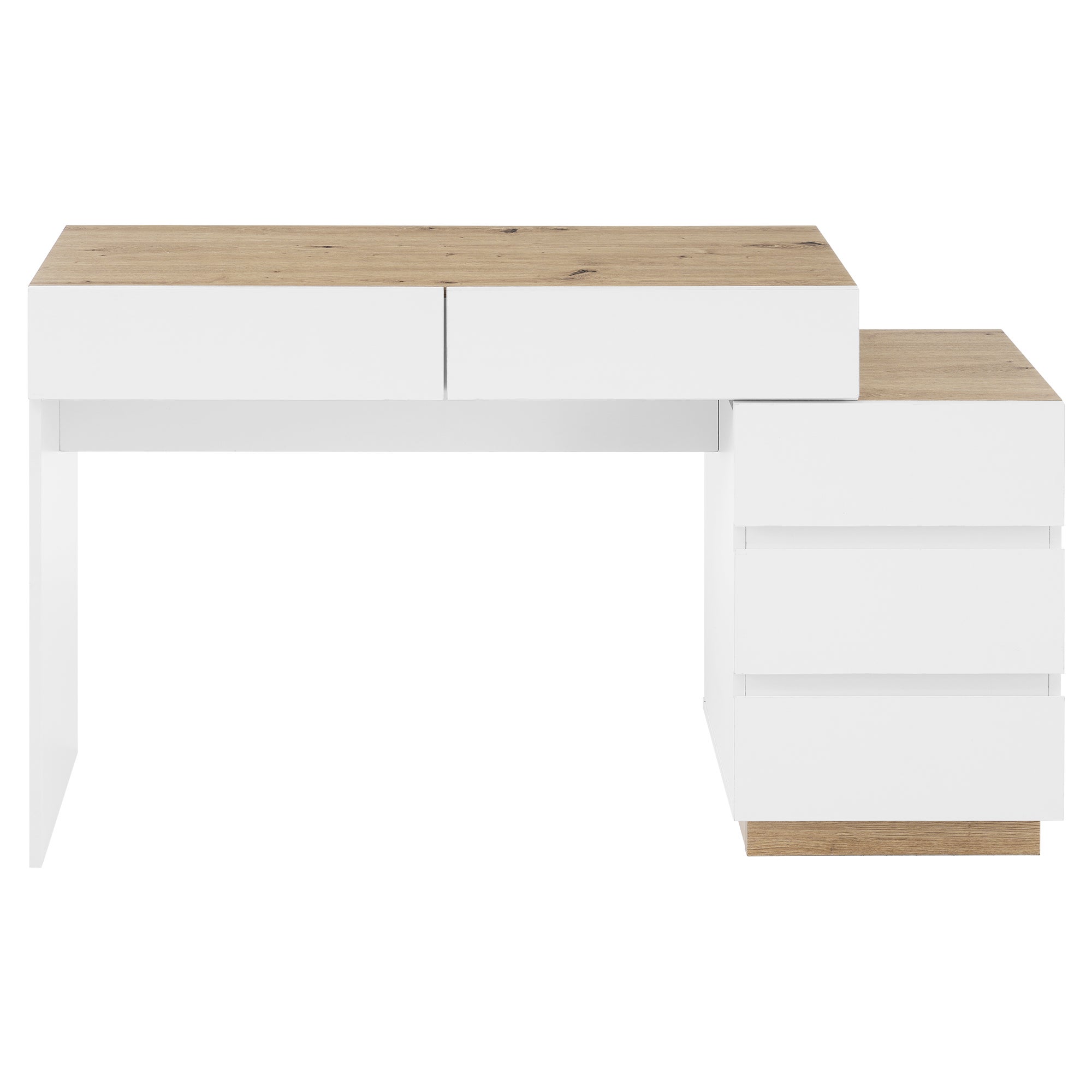 Coiffeuse sans miroir en MDF Blanc H. 125 x l. 76 x P. 38.9 cm - 8
