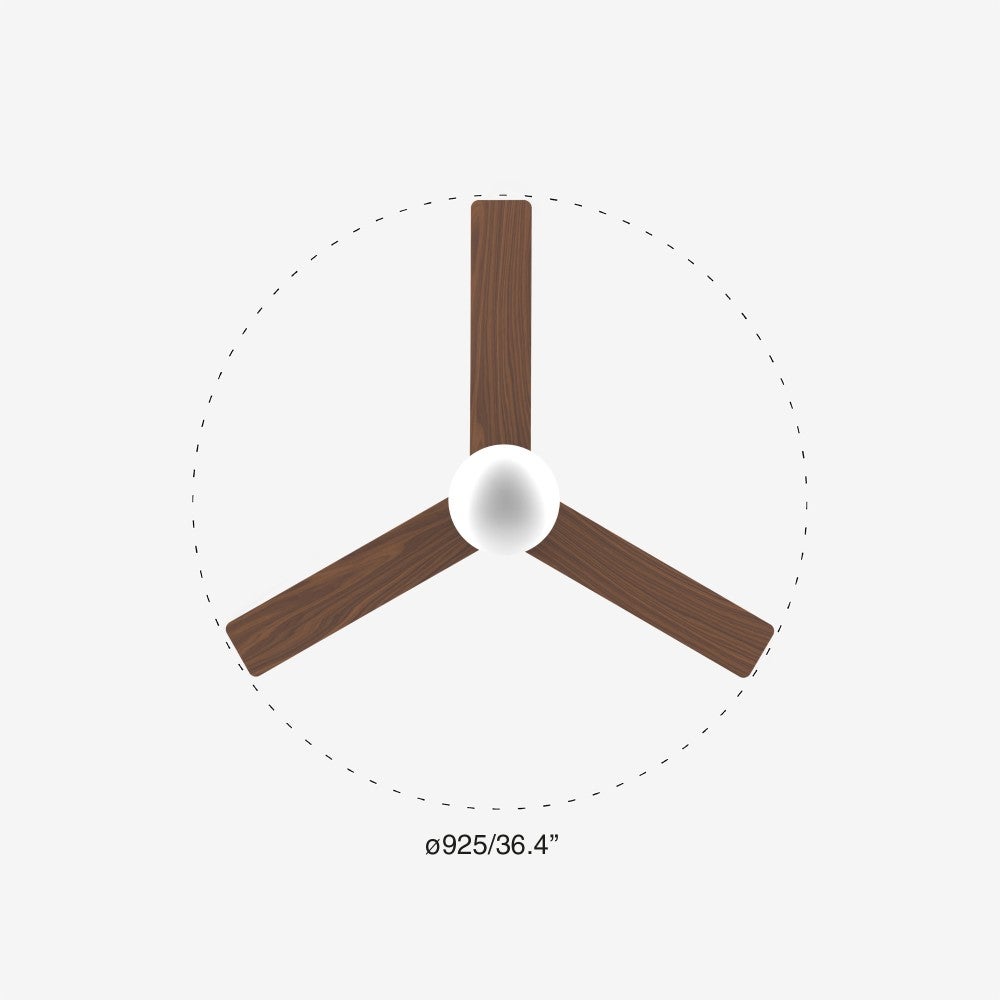 Ventilateur de plafond DC Klim S Noir-Noyer avec Lumière - 7