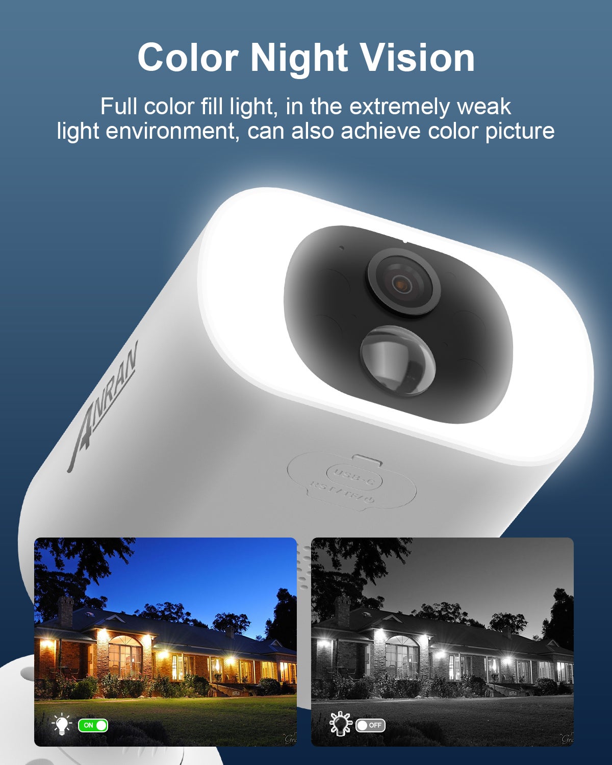 Caméra de Surveillance Extérieur sans Fil Solaire 5MP 3K HD Camera Batteries Rechargeable avec panneau solaire intégrée-ANRAN C3 Max - 7