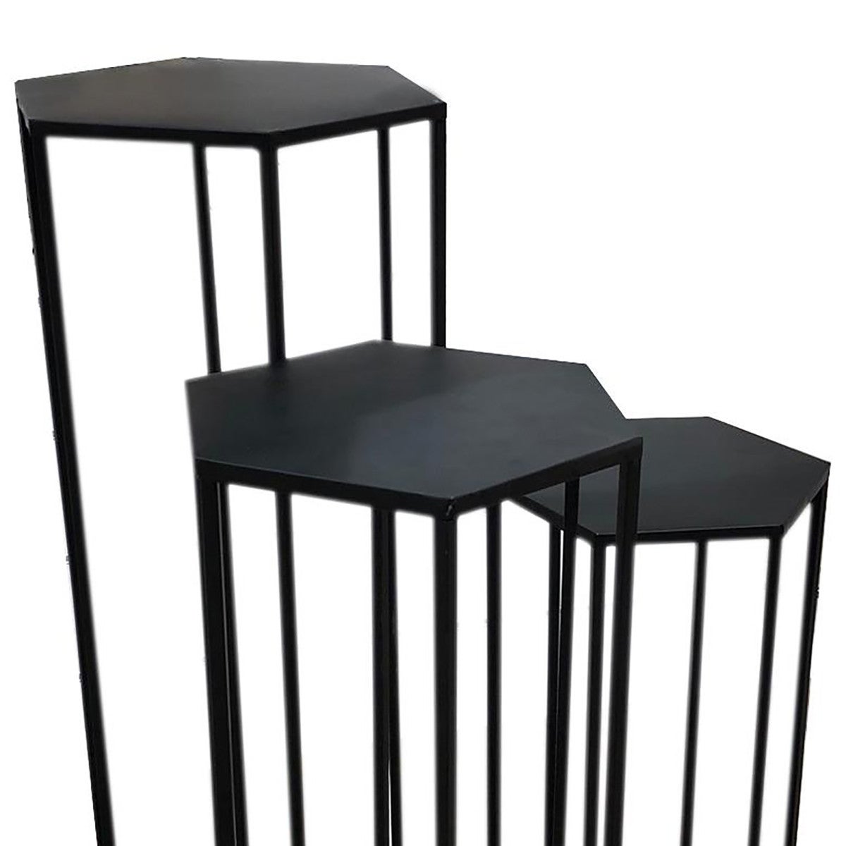 RAZZA - Lot de 3 Sellettes Gigognes Métal Noir - 3