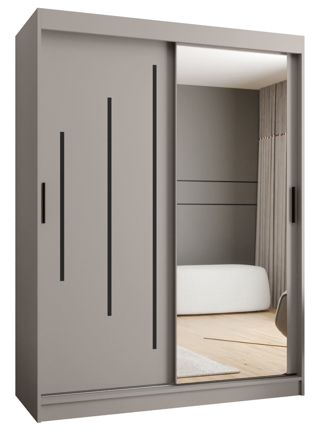 Szafa przesuwna garderoba RUBINO Y2 150 x 62 x 200 cm Kaszmir