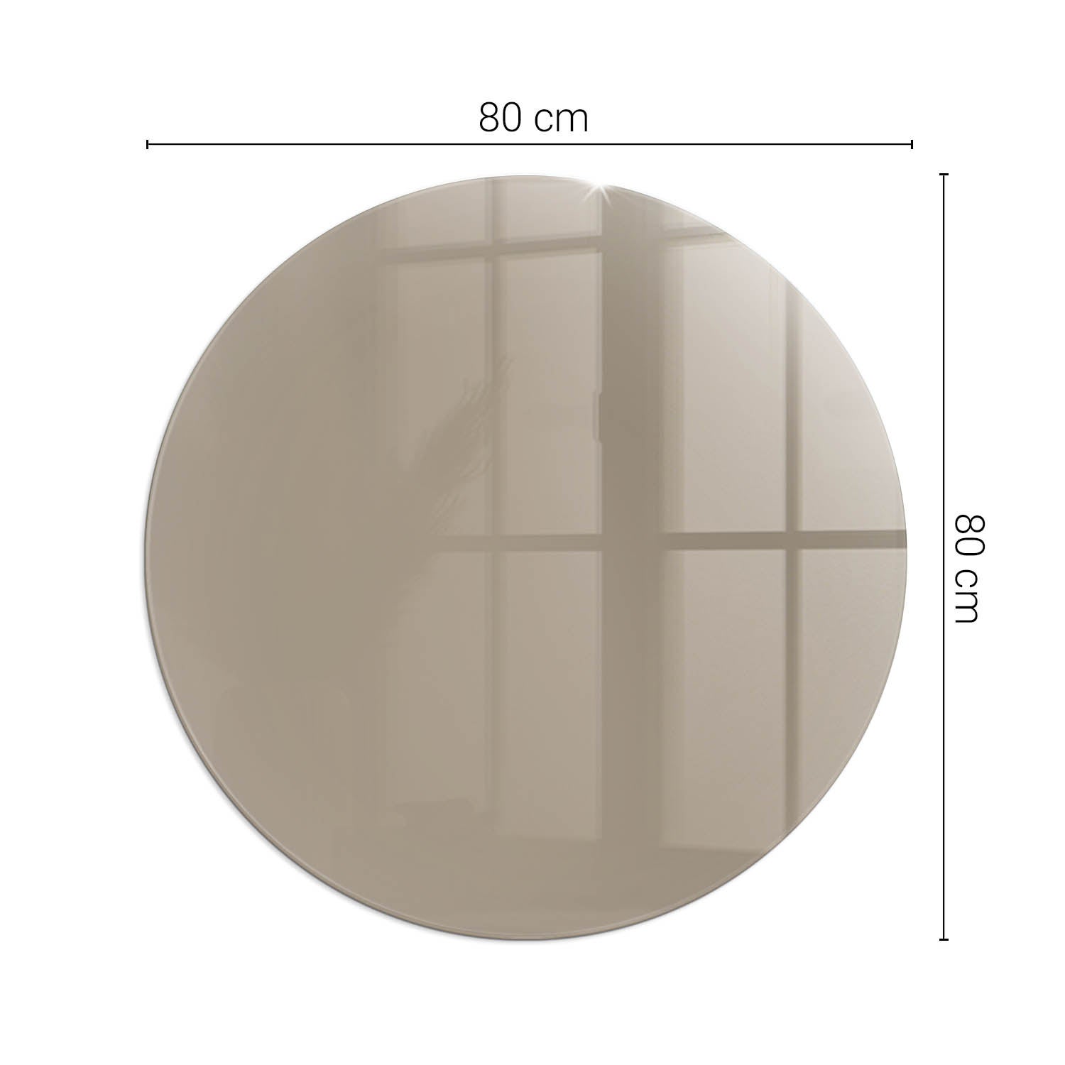 Szklana podkładka pod kominek ze szkła hartowanego - fi 80 cm - Kolor Brązowy - TULUP - 2
