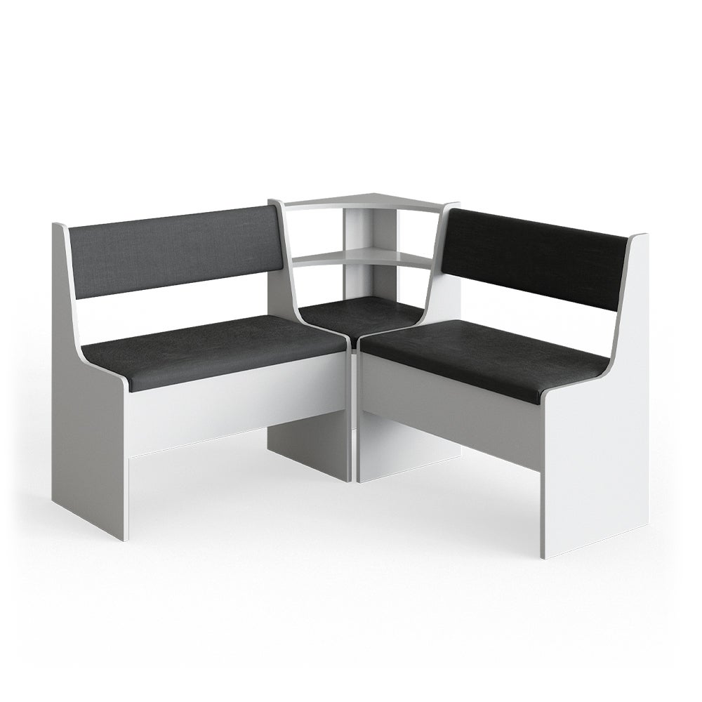 Vicco Corner Bank Group Roman, Biały, 120 x 120 cm Bez stołu
