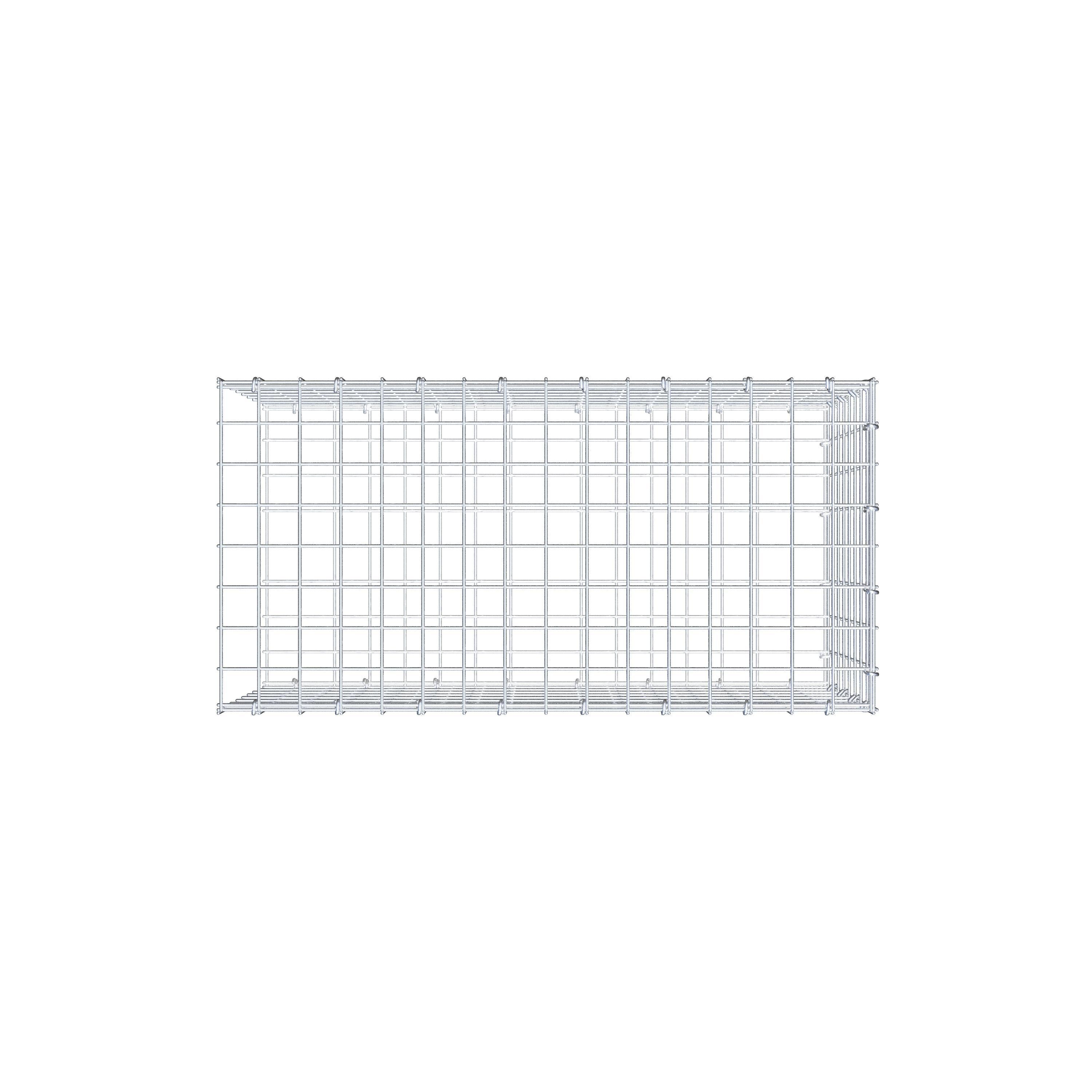 Gabiona - Gabbione per prolungamento in acciaio zincato 80x40x40cm (LxAxP), maglie 5 x 5cm, Anelli a C, senza griglia frontale - 9